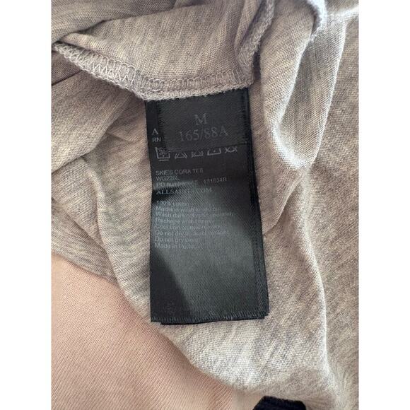 All Saints Grey Watch the Skies Cora Graphic T-Shirt Size M - Picture 7 of 7